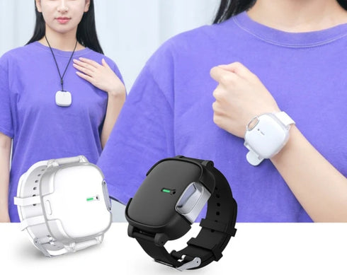 Wearable Fashion Ion Personal Oxigen Purification, 2 in 1 , necklace or Wristband 3D Black